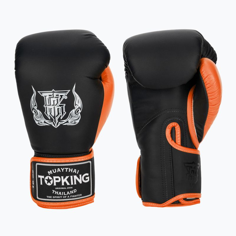Boxerské rukavice Top King Reborn Boxing Semi Leather black/orange