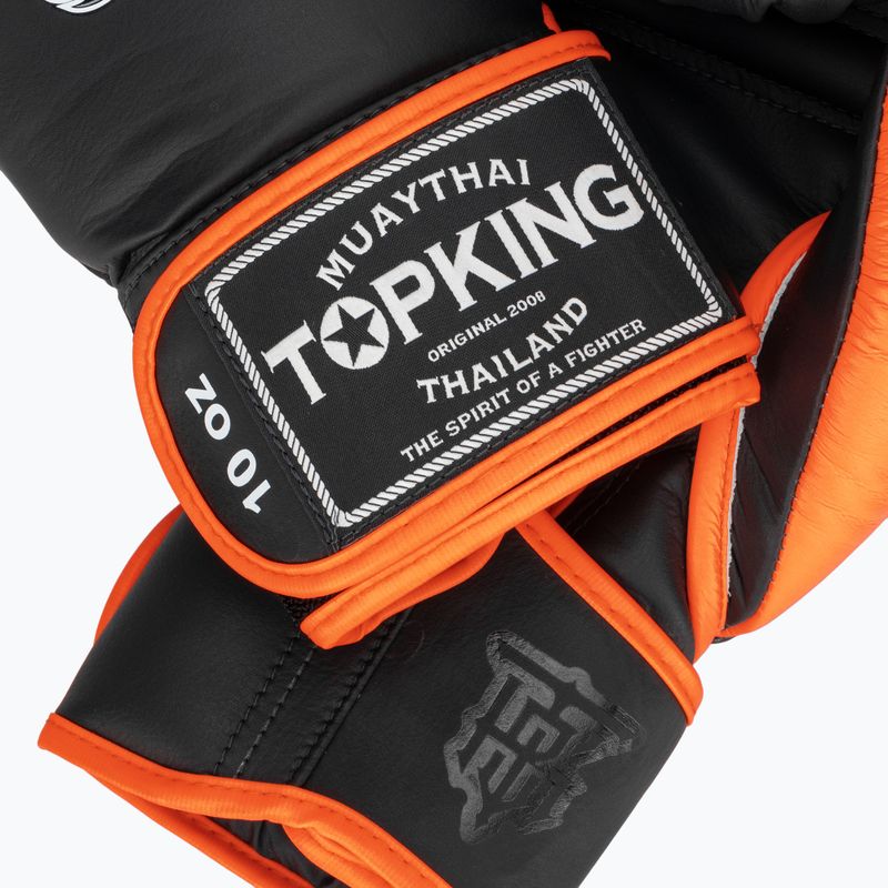 Boxerské rukavice Top King Reborn Boxing Semi Leather black/orange 4