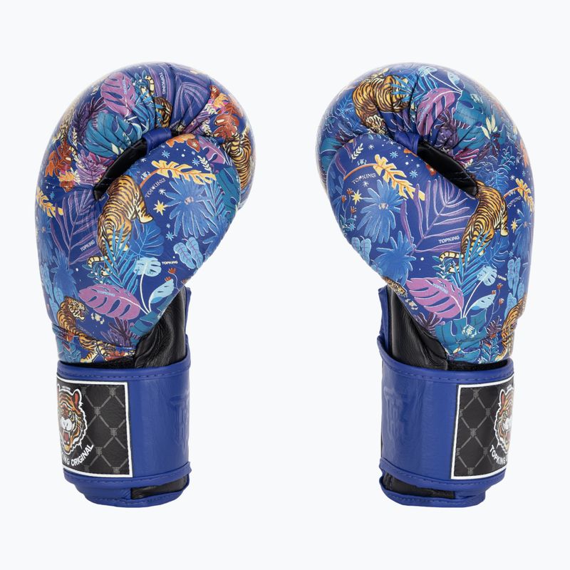 Boxerské rukavice Top King Boxing Wild Tiger black/blue 3