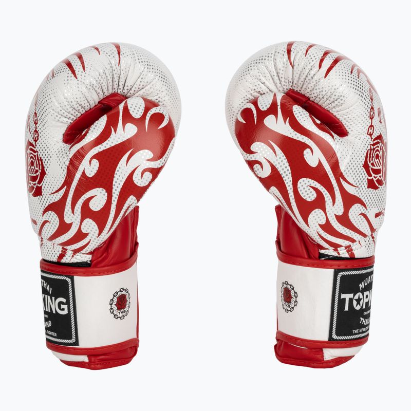 Boxerské rukavice Top King Boxing Dragon red/white 3