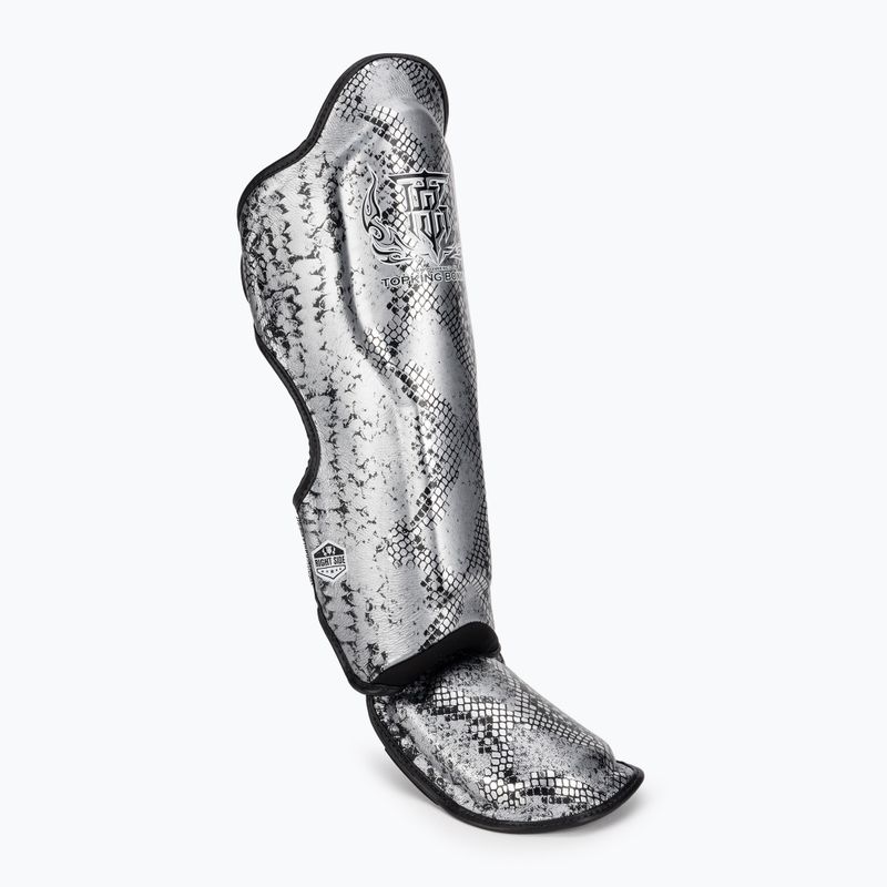 Chrániče holennej kosti Top King Super Star čierne/strieborné