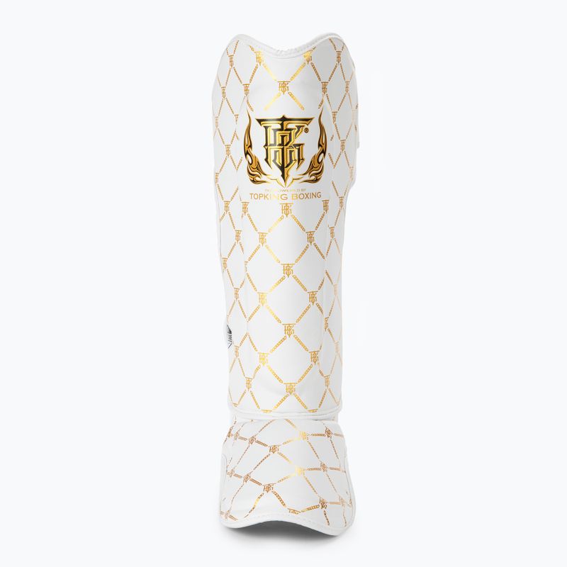 Chrániče holennej kosti a chodidla Top King Chain Semi Leather white/gold 3