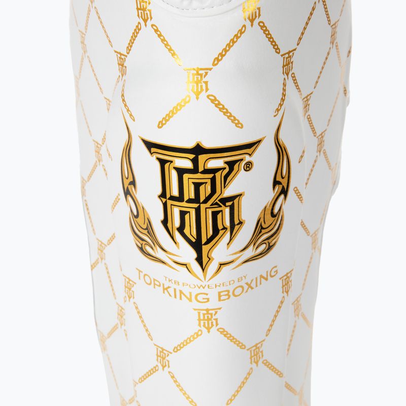 Chrániče holennej kosti a chodidla Top King Chain Semi Leather white/gold 5