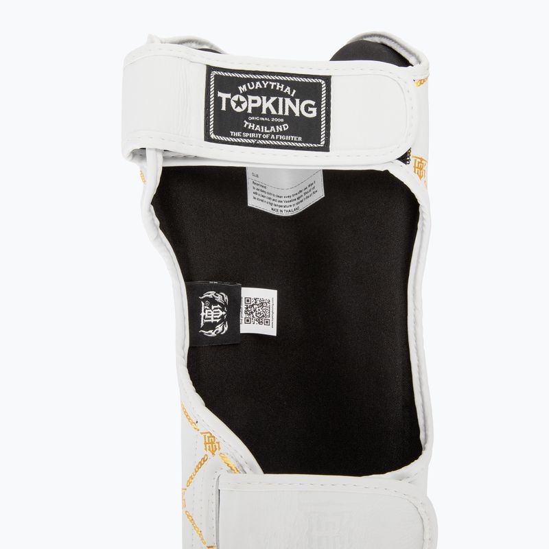 Chrániče holennej kosti a chodidla Top King Chain Semi Leather white/gold 6