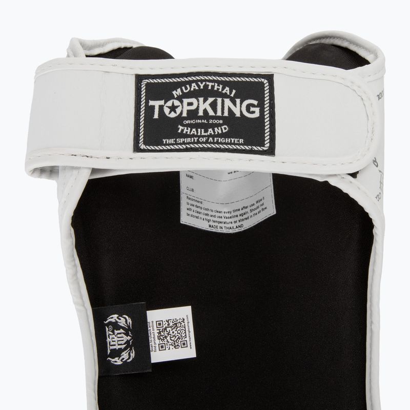 Chrániče holennej kosti a chodidla Top King Chain Semi Leather white/silver 6