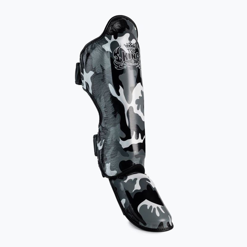 Top King Empower Camouflage sivé chrániče holennej kosti a chodidla TKSGEM-03-GY-L