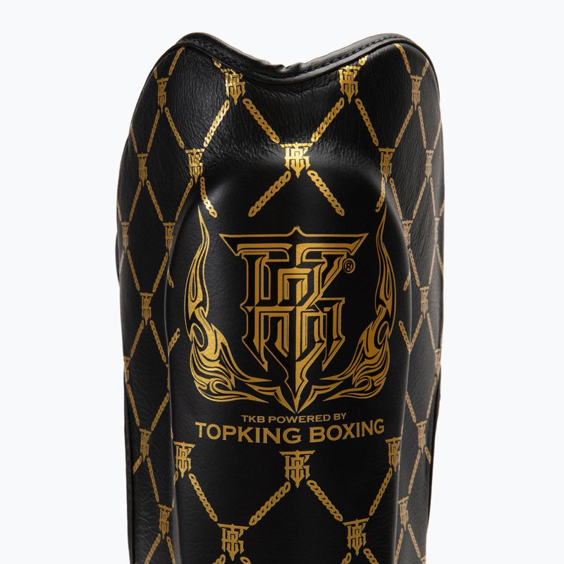 Chrániče holennej kosti a chodidla Top King Chain čierne/zlaté 3