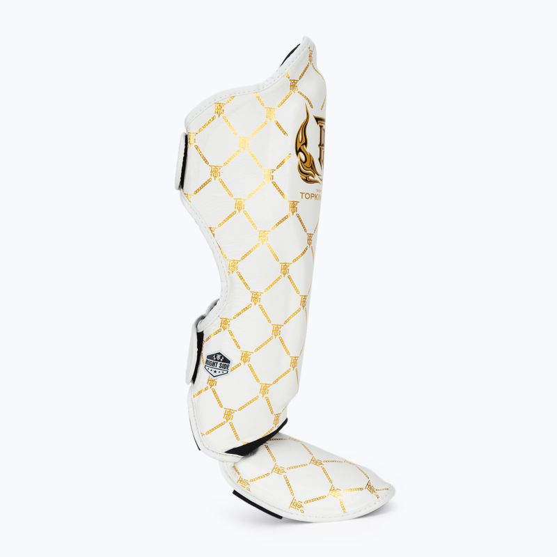 Chrániče holennej kosti a chodidla Top King Chain white/gold 2