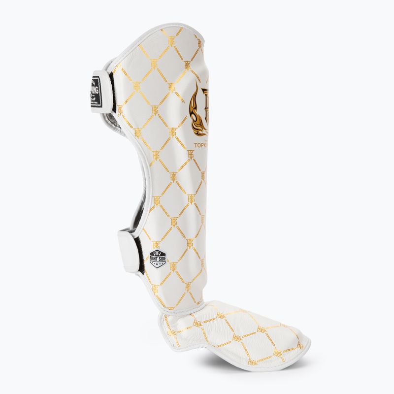 Chrániče holennej kosti a chodidla Top King Chain white/gold 2