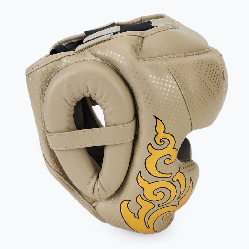 Boxerská prilba Top King Kanok beige 2