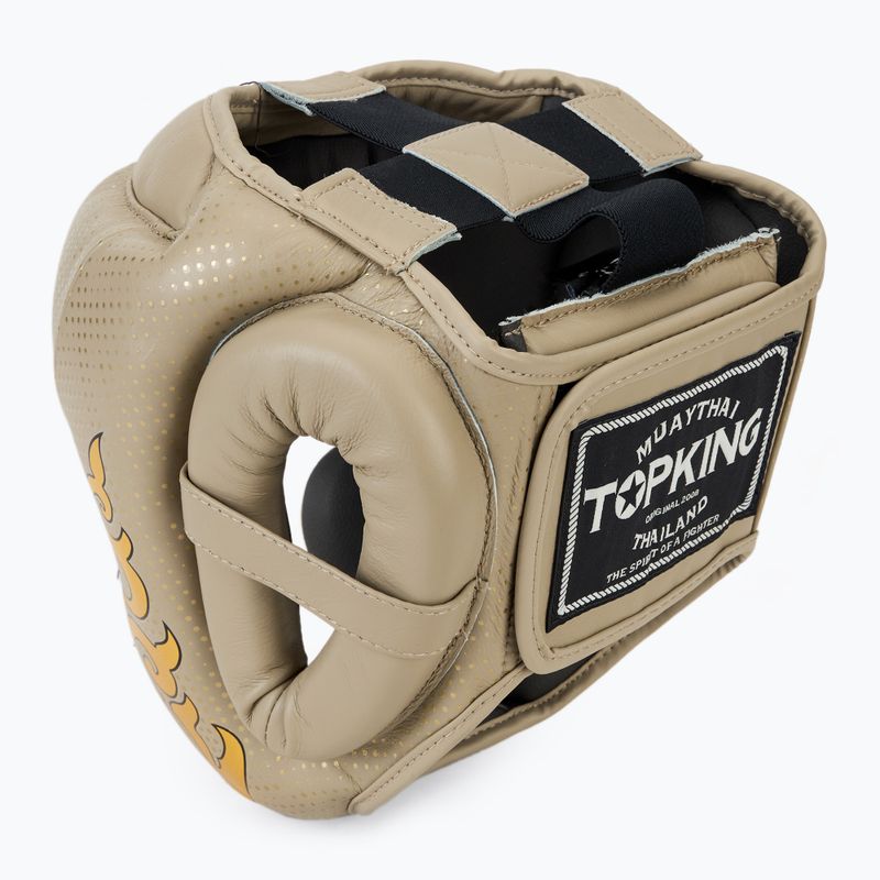 Boxerská prilba Top King Kanok beige 3
