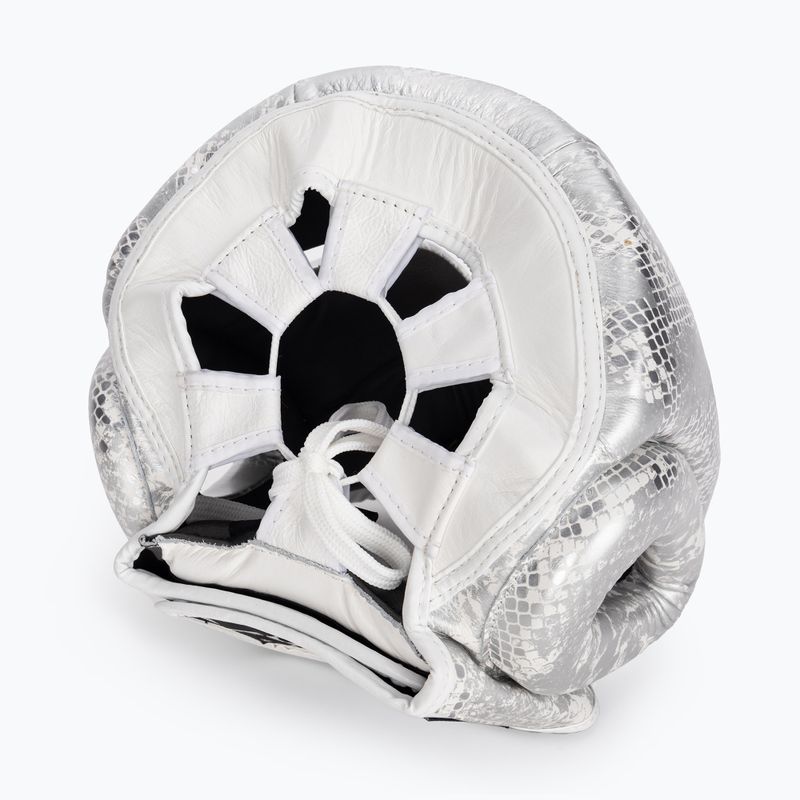 Boxerská prilba Top King Super Star white/silver 6