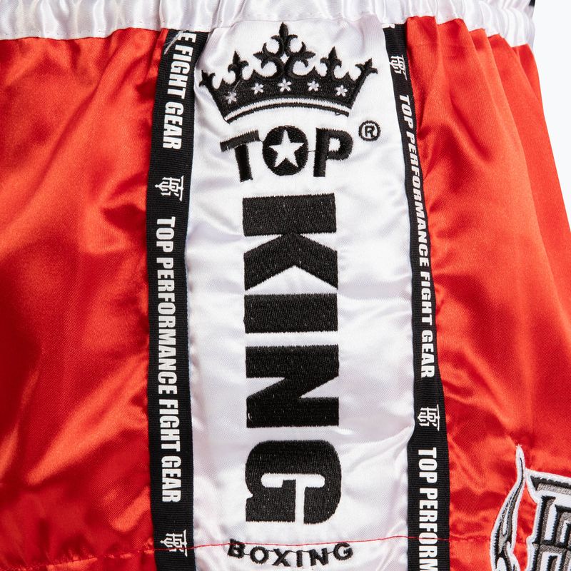 Tréningové šortky Top King Thai Boxing red/white 4
