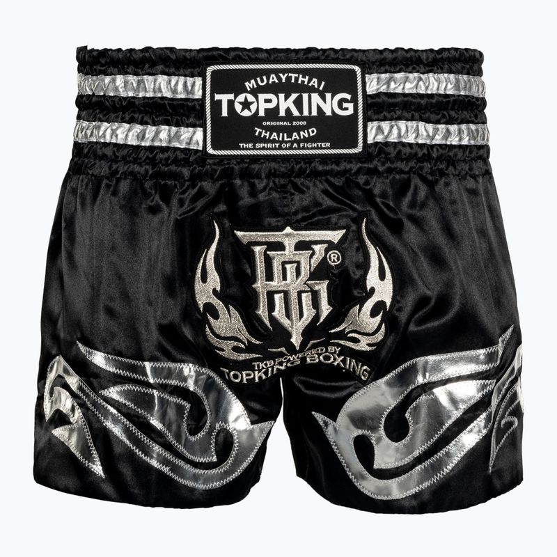 Tréningové šortky Top King Kickboxing čierna/strieborná