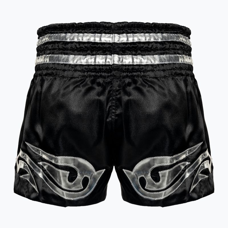 Tréningové šortky Top King Kickboxing čierna/strieborná 2