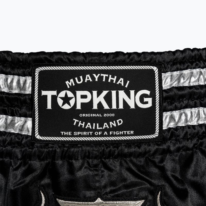 Tréningové šortky Top King Kickboxing čierna/strieborná 3