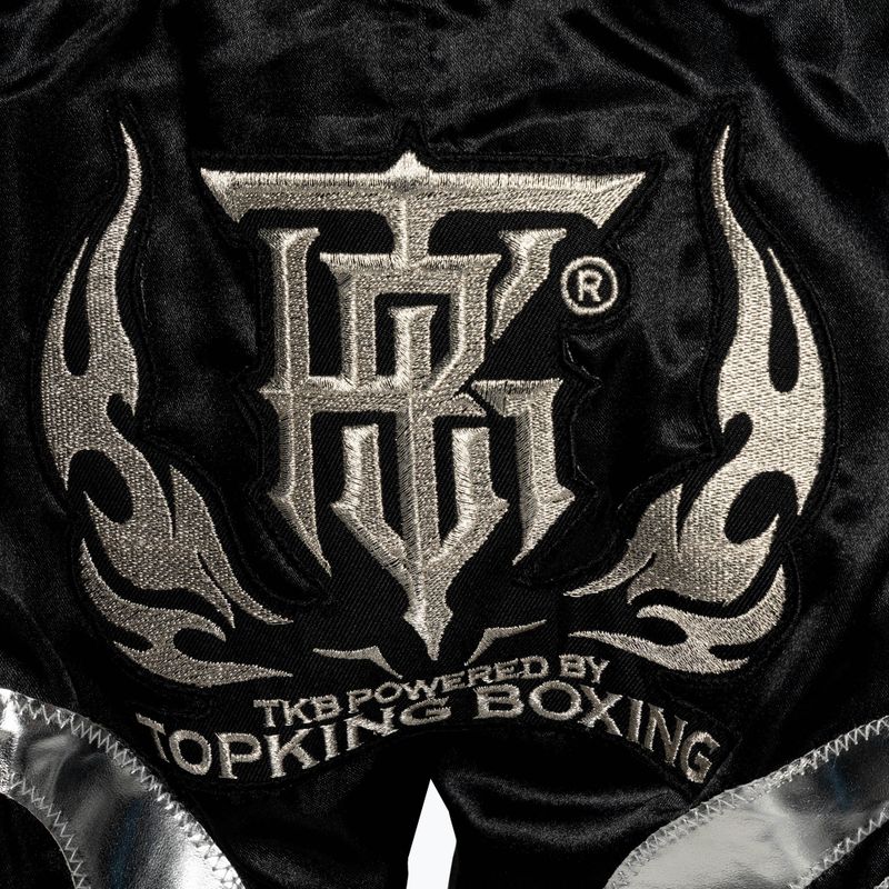 Tréningové šortky Top King Kickboxing čierna/strieborná 4