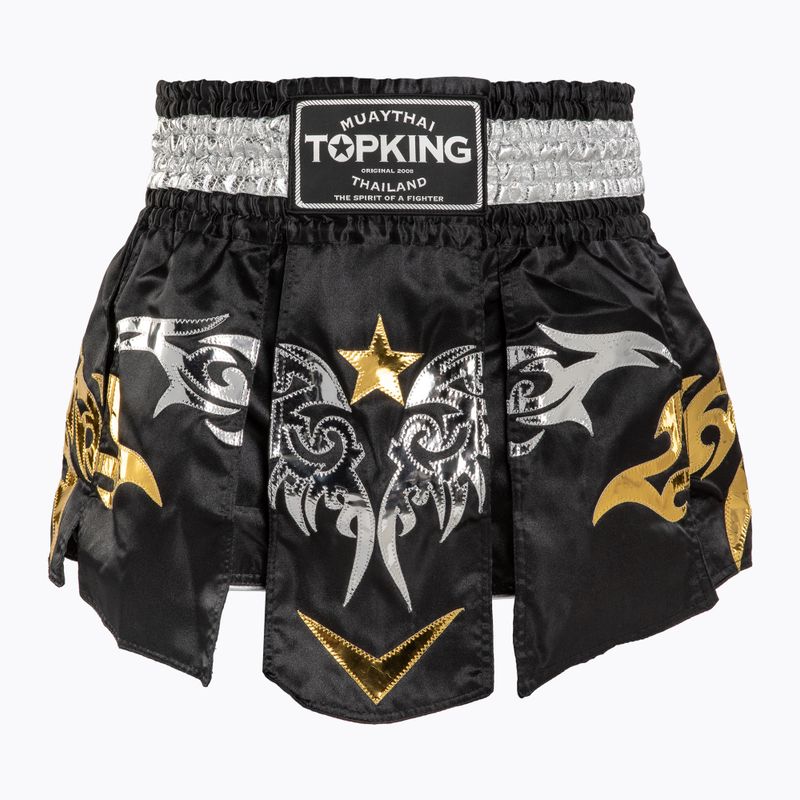Tréningové šortky Top King Thai Boxing black/white/gold