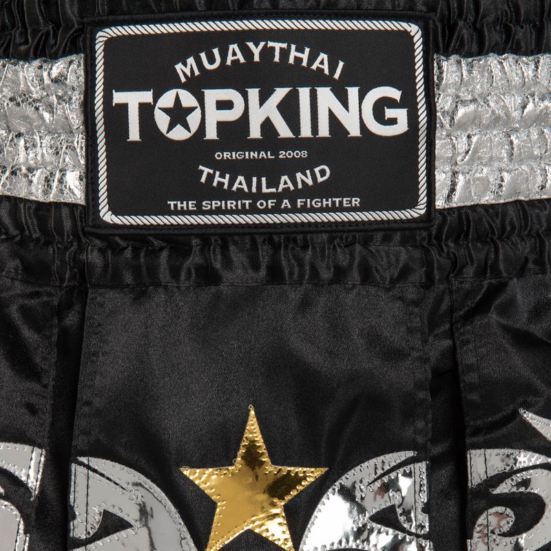 Tréningové šortky Top King Thai Boxing black/white/gold 3