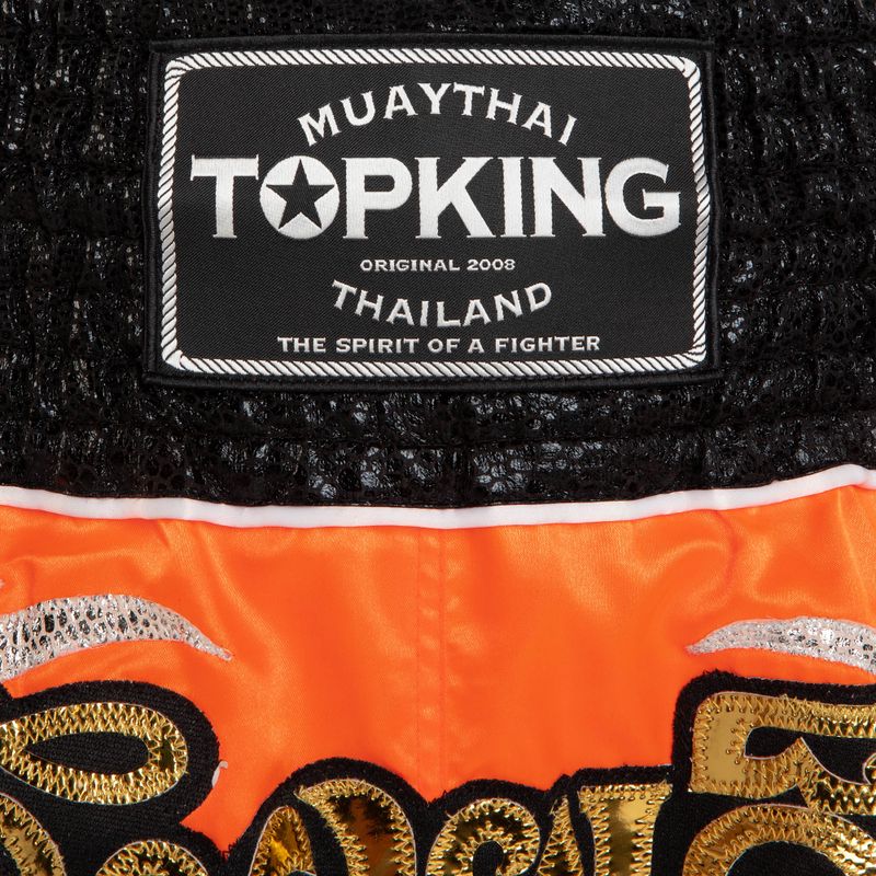Tréningové šortky Top King Thai Boxing orange/black 4