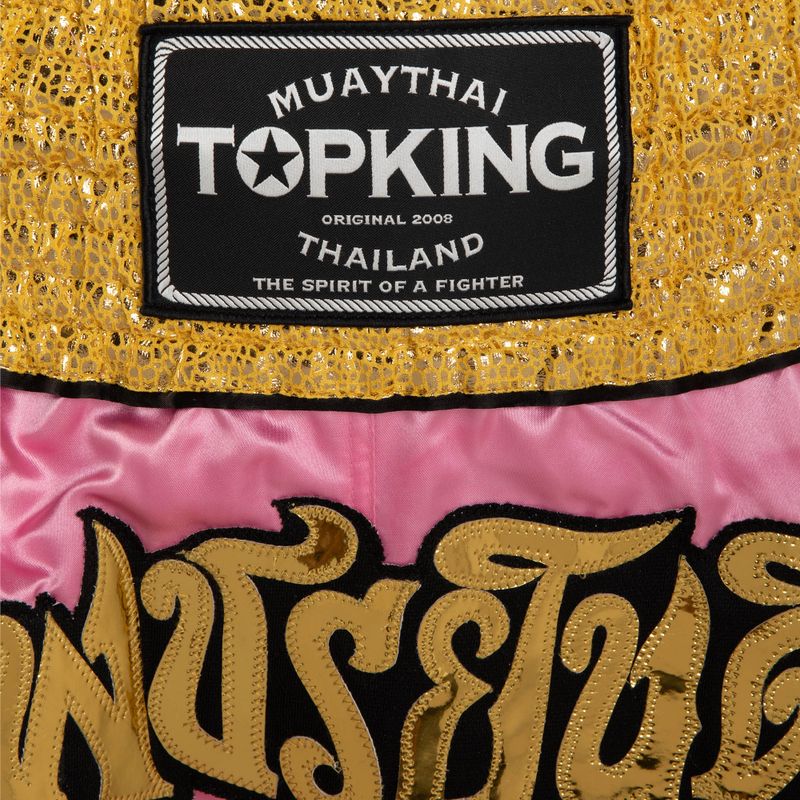 Tréningové šortky Top King Thai Boxing pink/gold 4