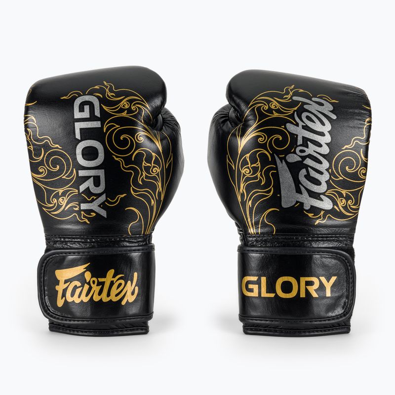 Boxerské rukavice Fairtex Glory Kickboxing Competition Training black/gold 2