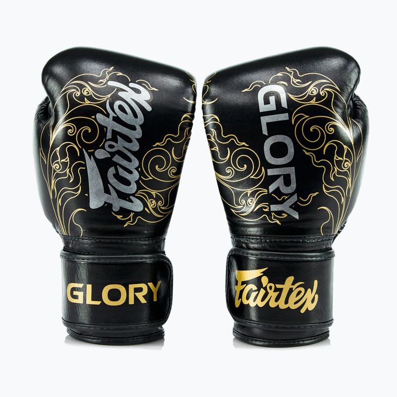 Boxerské rukavice Fairtex Glory Kickboxing Competition Training black/gold 2