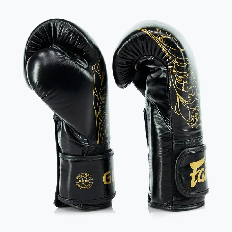 Boxerské rukavice Fairtex Glory Kickboxing Competition Training black/gold 4