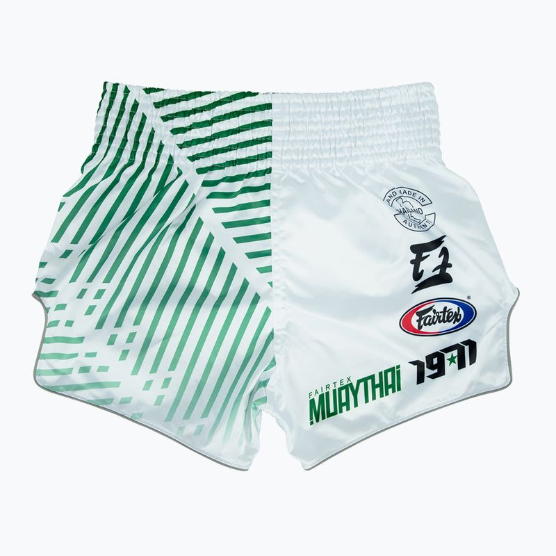 Fairtex Muay Thai tréningové šortky BS1923 'Racer' white 2