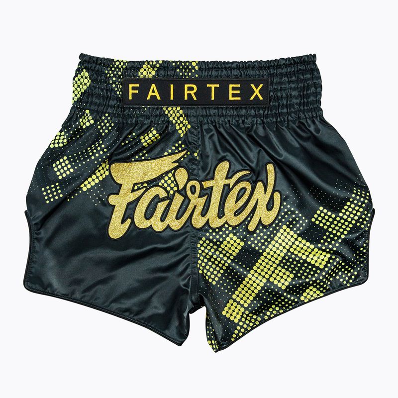Tréningové šortky Fairtex Muay Thai S1931 Heart of Gold black/gold