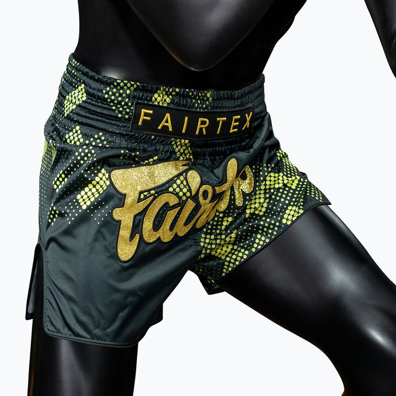 Tréningové šortky Fairtex Muay Thai S1931 Heart of Gold black/gold 4