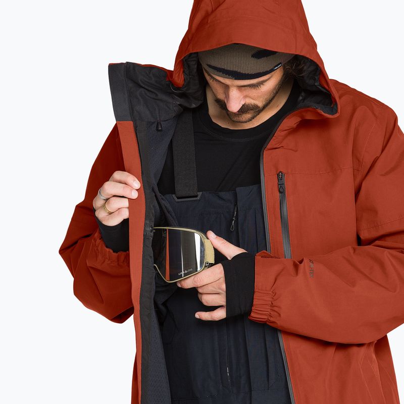 Pánska snowboardová bunda Volcom L Gore-Tex Jacket burnt orange 5