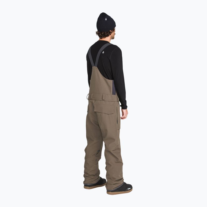 Pánske snowboardové nohavice Volcom Roan Bib Overall teak 3