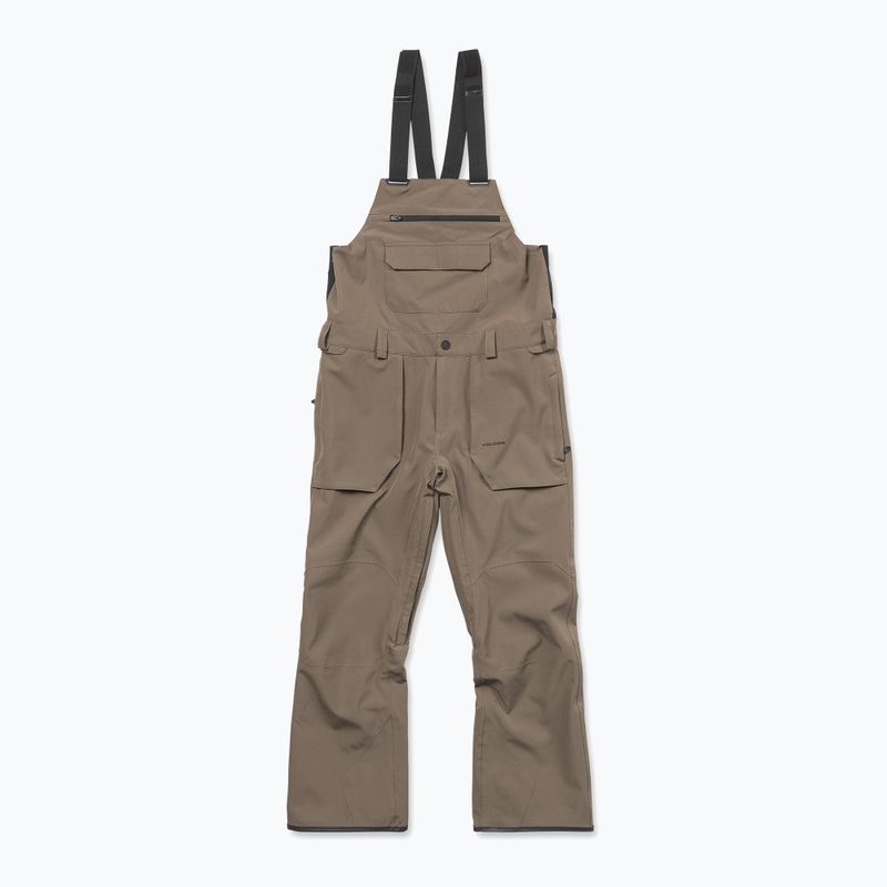 Pánske snowboardové nohavice Volcom Roan Bib Overall teak 9