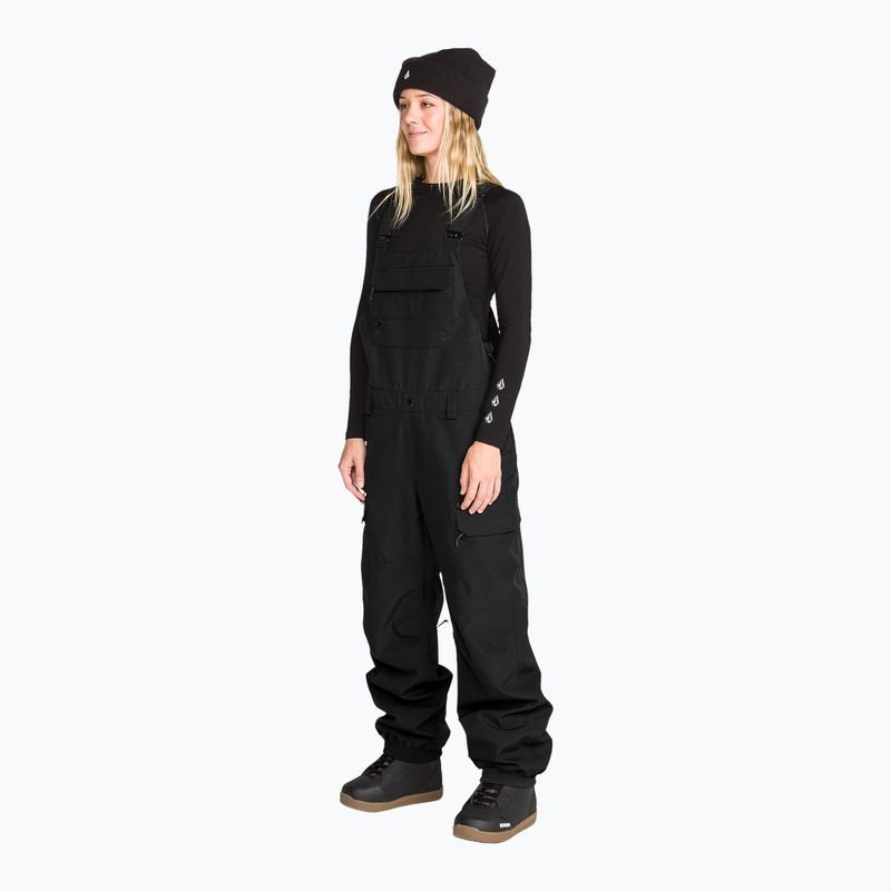 Dámske snowboardové nohavice Volcom Crestron 3D Stretch Bib Overall black