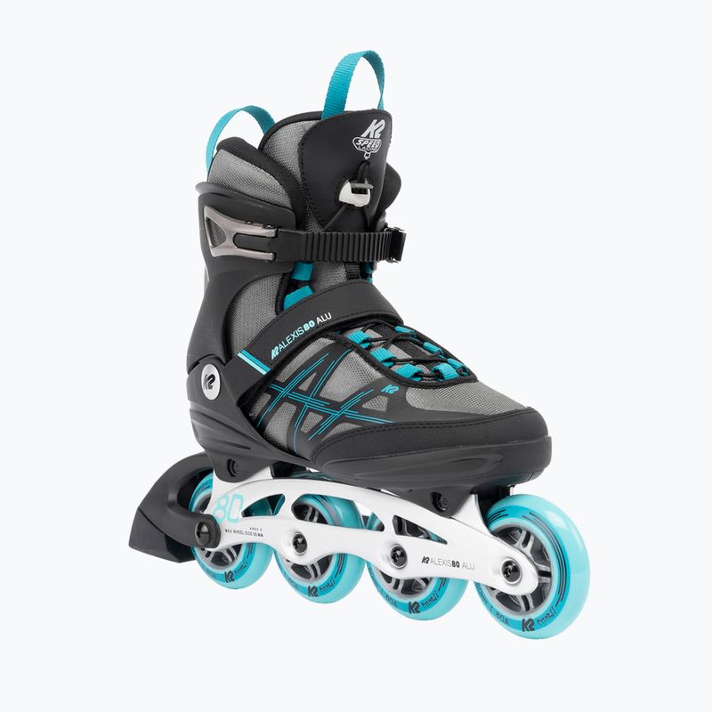 Dámske kolieskové korčule K2 Alexis 80 Alu grey/cyan