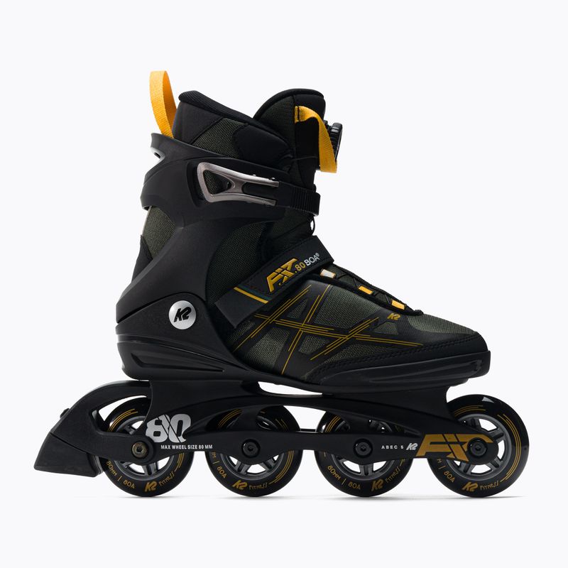 Pánske kolieskové korčule K2 F.I.T. 80 Boa sivé 30G0315 3