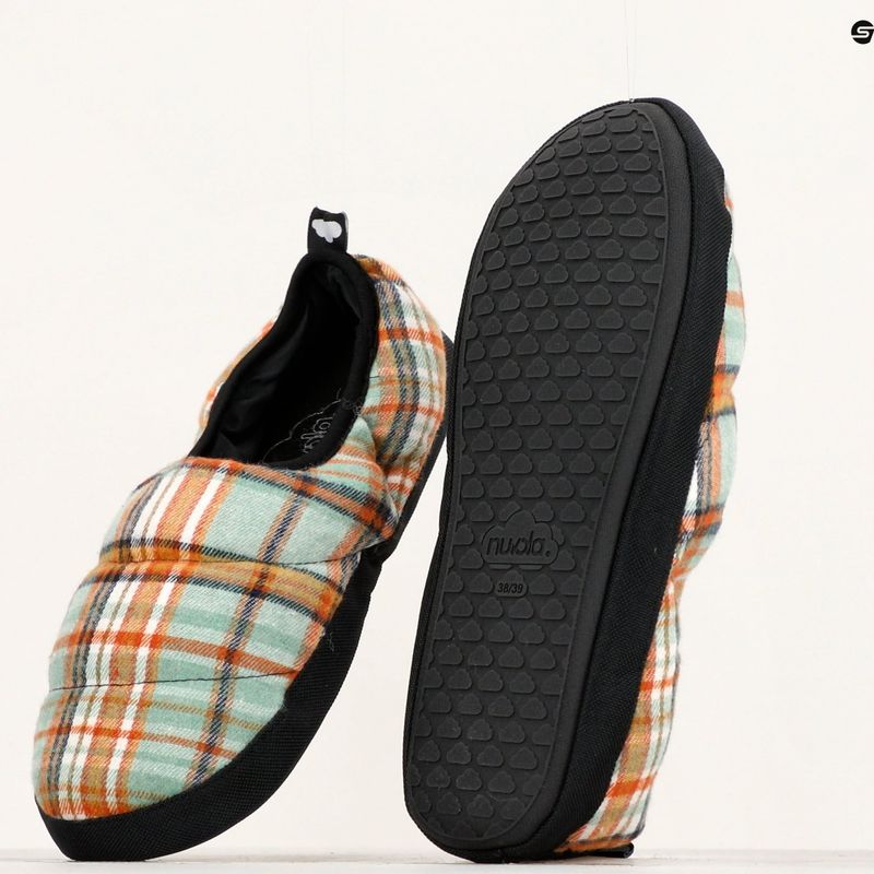 Nuvola Classic Scotland zelené/oranžové zimné papuče 15