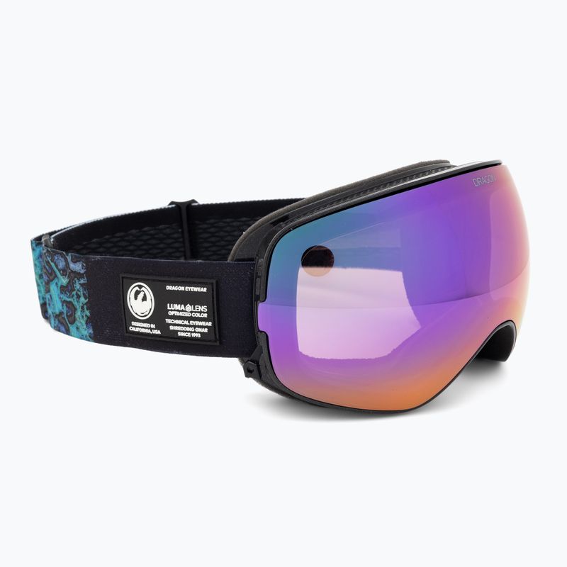Lyžiarske okuliare DRAGON X2S black pearl/lumalens purple ion/amber 2