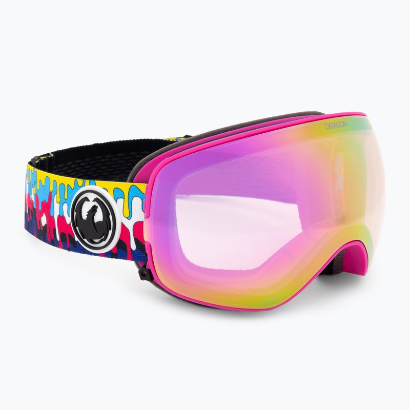 Lyžiarske okuliare DRAGON X2S drip/lumalens pink ion/dark smoke 2