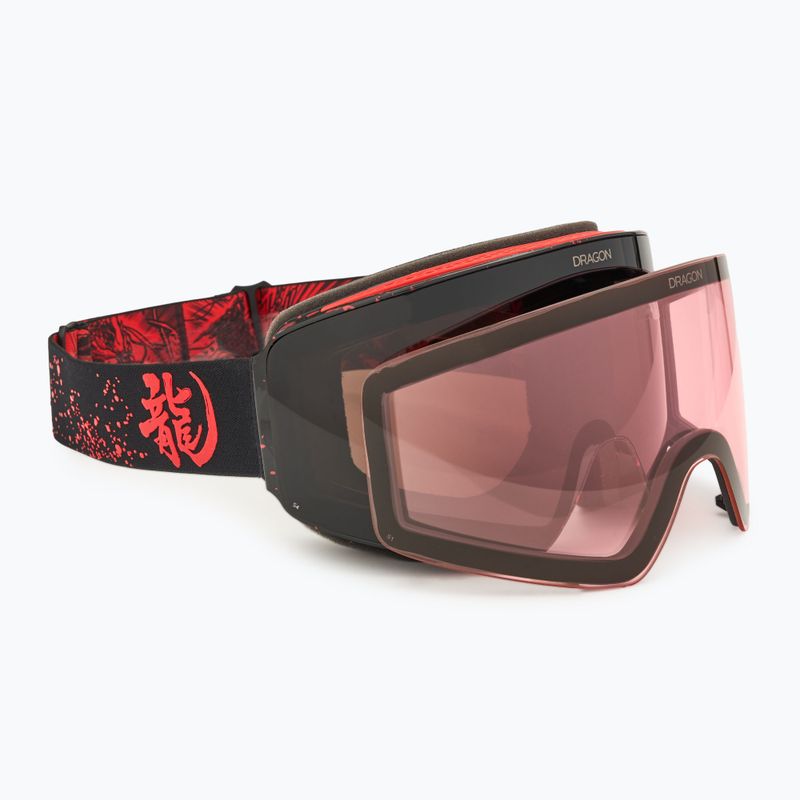 Lyžiarske okuliare DRAGON PXV kaiju/lumalens midnight+lumalens light rose
