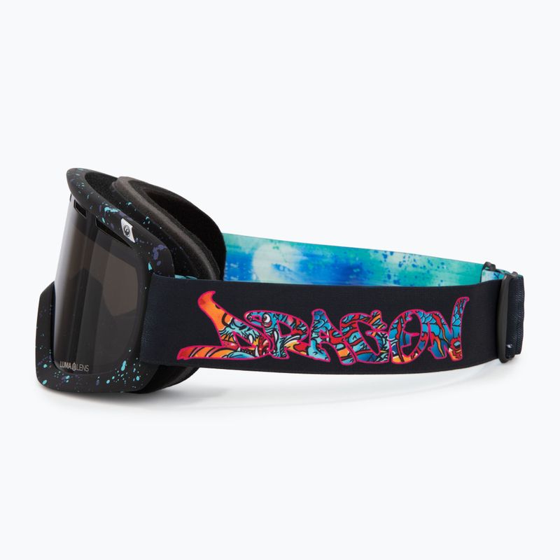 Lyžiarske okuliare DRAGON D1 OTG rattle can/lumalens dark smoke/lumalens flash blue 5