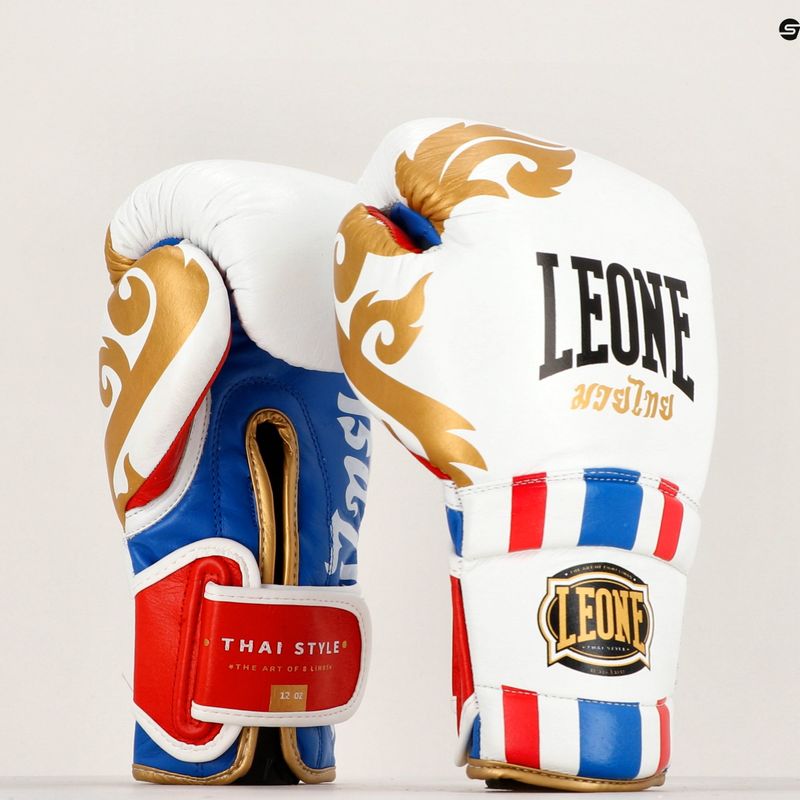 LEONE 1947 Thai Style boxerské rukavice biele GN114 14