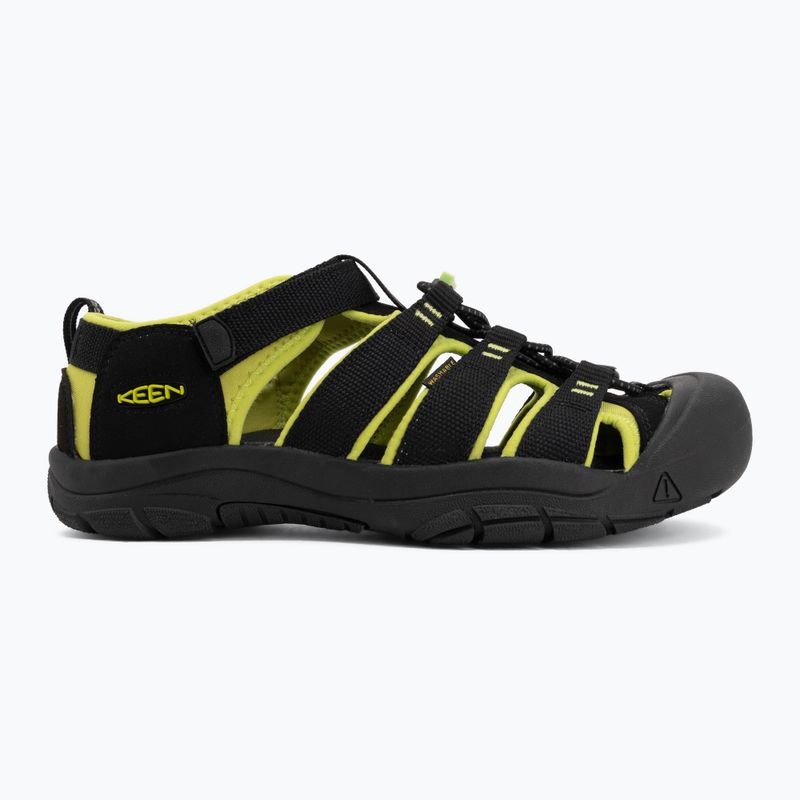 Detské sandále KEEN Newport H2 black/lime green 2