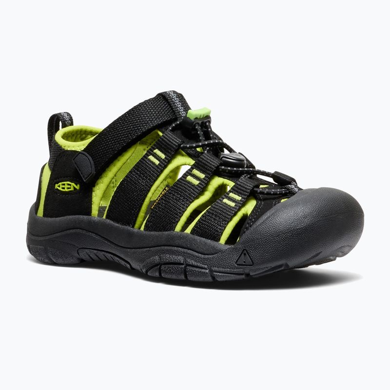 Detské sandále KEEN Newport H2 black/lime green