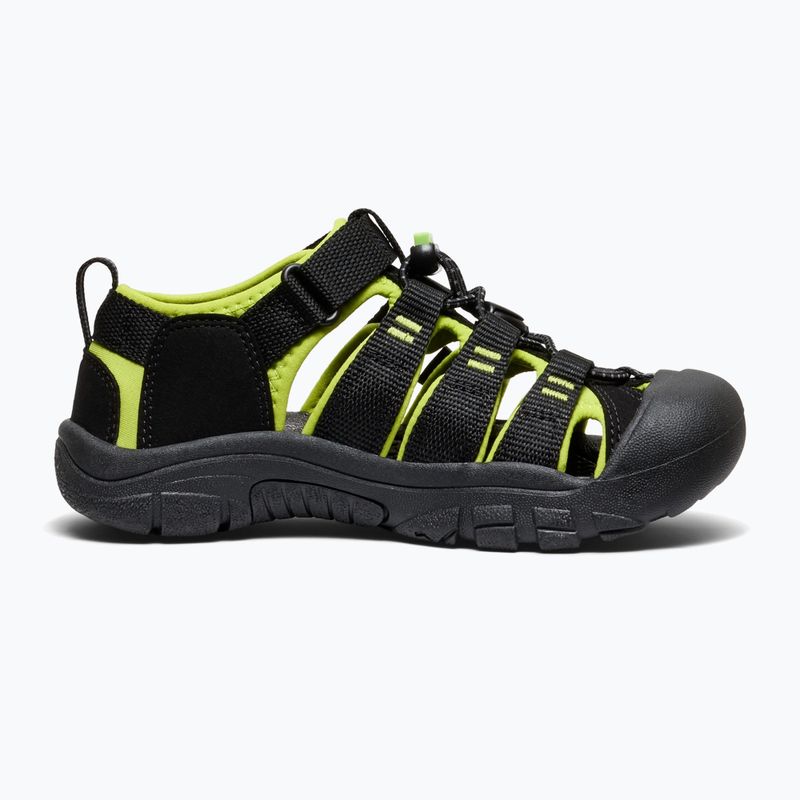 Detské sandále KEEN Newport H2 black/lime green 3
