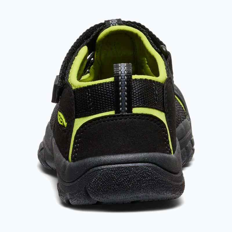 Detské sandále KEEN Newport H2 black/lime green 5
