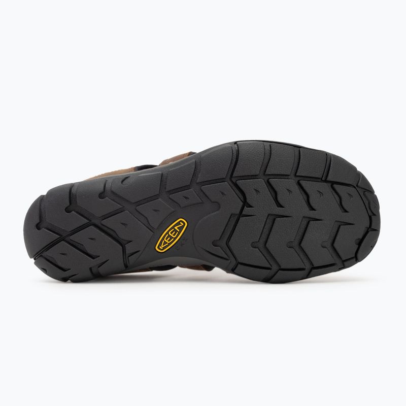 KEEN Clearwater Cnx Leather dark earth/black pánske sandále 4