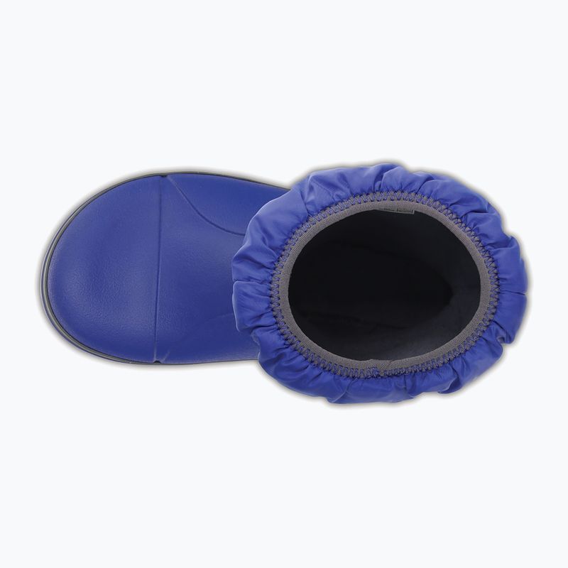 Detské snehové topánky Crocs Winter Puff Cerulean Blue/Svetlo šedá 5