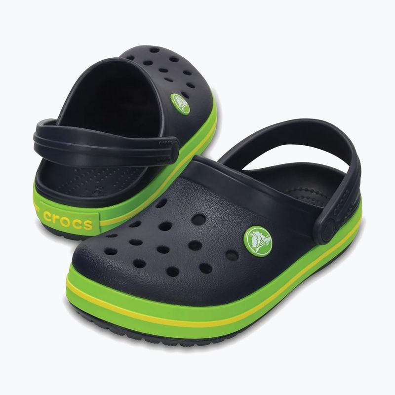 Crocs Crocband Clog Detské žabky navy/volt green 3